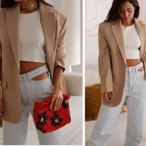 Mango High Waist wide leg Cut out Jeans